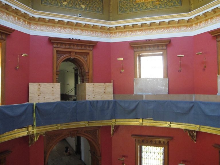 Inside the N.J. state Captiol building in Trenton, which is undergoing renovations. (Phil Gregory/WHYY)