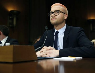 Christopher Wylie, former Cambridge Analytica employee, prepares to testify before the Senate Judiciary Committee on Wednesday. (Stringer/Reuters)