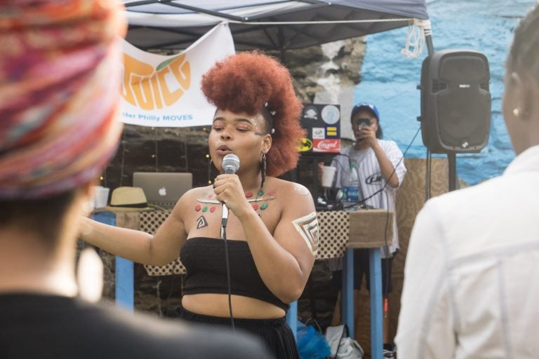 A performer at last year's Juice: A Summerfest for Queer/Trans Women of Color. The event, hosted at Life Do Grow Farm in North Philadelphia, aims to create a more inclusive Pride. (Photo: Shanel Edwards)