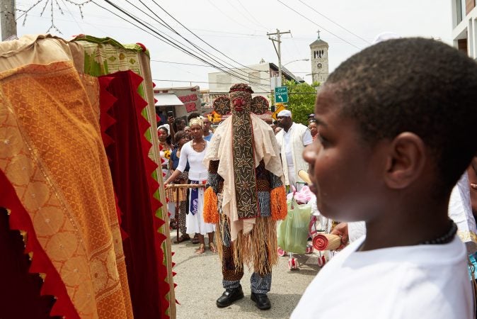 The Egungun, or ancestors, is symbolic of death. People are seen guarding the Egungun, as contact is believed to bring misfortune. “You don’t want to get touched by death, and leave before your destined time,