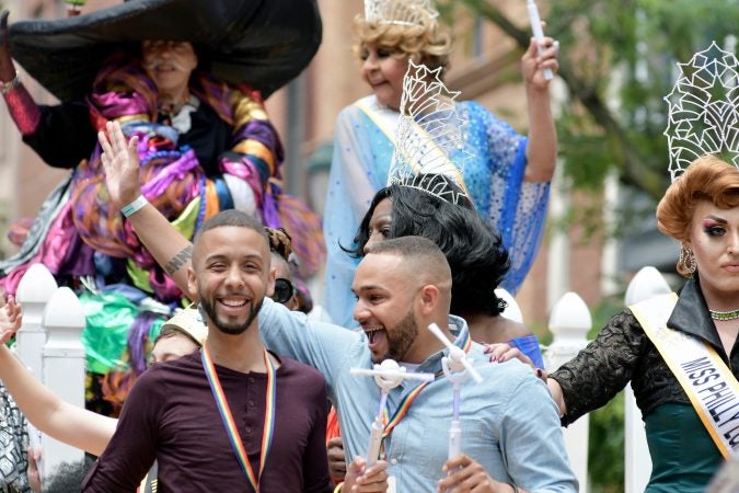 The grand marshal float at Philadelphia's 30th annual PrideDay parade on Sunday, June 10, 2018.(Bastiaan Slabbers for WHYY)