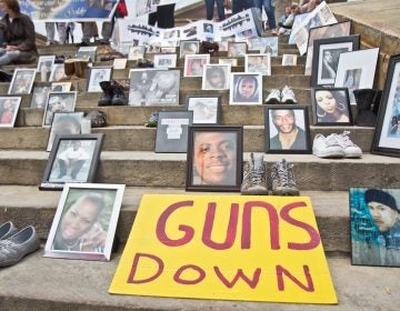 A rally against violence took place June 11, 2018 on the steps of the Philadelphia Museum of Art. (Kimberly Paynter/WHYY)