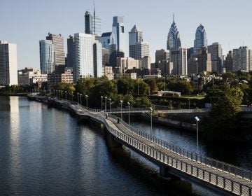 A view of the Philadelphia skyline.