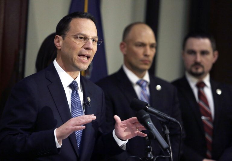 Pennsylvania Attorney General Josh Shapiro addresses a reporter's question a news conference Thursday May 10, 2018 in Philadelphia. Shapiro announced that Christann Shyvin Gainey, 30, a nurse, was charged Thursday, in the death of the father of H.R. McMaster, President Donald Trump's former national security adviser, after authorities said she failed to give him a series of neurological exams following his fall at a Philadelphia senior care facility. Gainey was charged with involuntary manslaughter, neglect and records tampering in the death of H.R. McMaster Sr. (AP Photo/Jacqueline Larma)