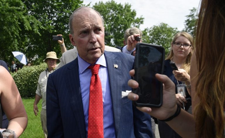 Senior White House economic adviser Larry Kudlow speaks to reporters at the White House in Washington, Friday, June 1, 2018. (Susan Walsh/AP Photo)