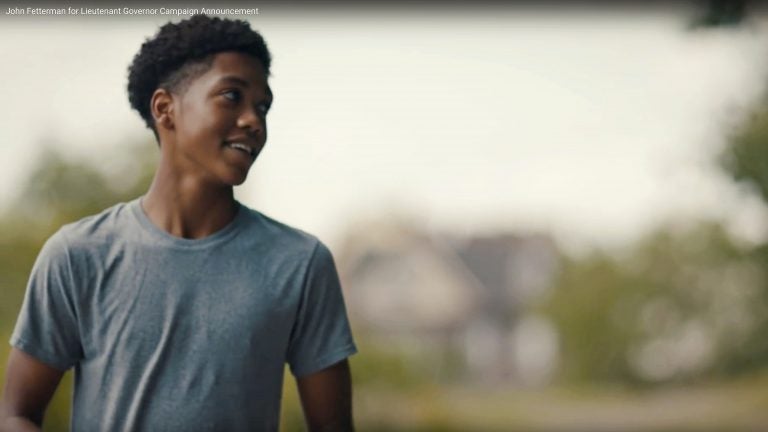 In this undated frame from video provided by John Fetterman for Lieutenant Governor shows Antwon Rose in a campaign announcement. Funeral services are being held Monday, June 25, 2018, for Rose, who was shot and killed by police when he fled a traffic stop in Pennsylvania on Tuesday. (John Fetterman for Lieutenant Governor via AP)