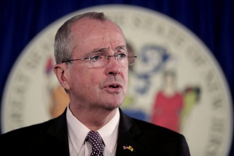 New Jersey Gov. Phil Murphy speaks during a news conference announcing a budget deal between him and Democratic legislative leaders, Saturday, June 30, 2018, in Trenton, N.J. (Julio Cortez/AP Photo)