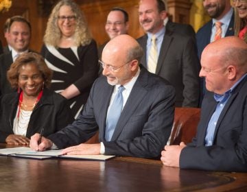 Gov. Tom Wolf signing an anti-discrimination executive order in April 2016. (Courtesy of Pa. Dept. of General Services)