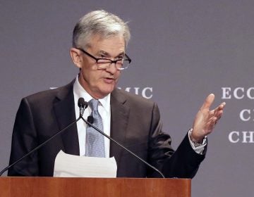 Federal Reserve Chairman Jerome Powell speaks before the Economic Club of Chicago on April 6. The central bank raised a key short-term rate by a quarter-point on Wednesday, the second increase this year. (Charles Rex Arbogast/AP)