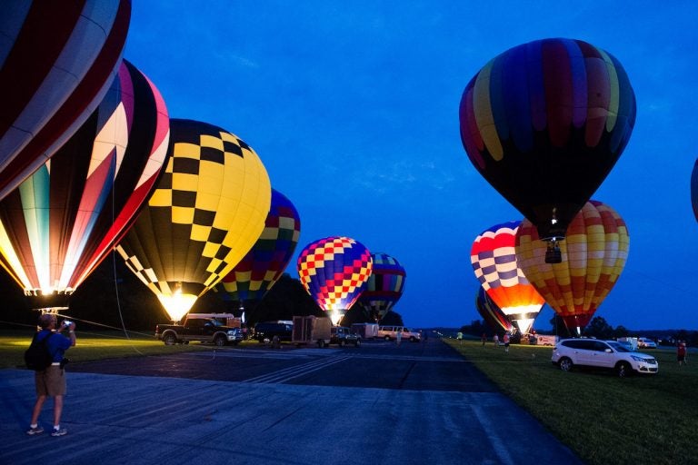 Hot air balloons take flight at the Chester County Balloon Festival (Credit: Gregory Cazillo)