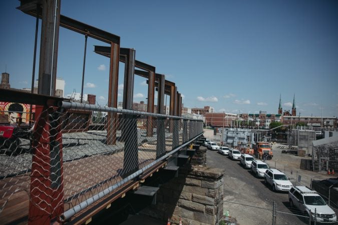 Callowhill from the Rail Park, May 2018 (Neal Santos for PlanPhilly)