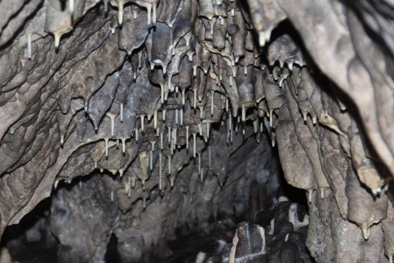 Rock formations where the Pa. Game Commission is trying to create a habitat for bats. (Reid Frazier/Allegheny Front)