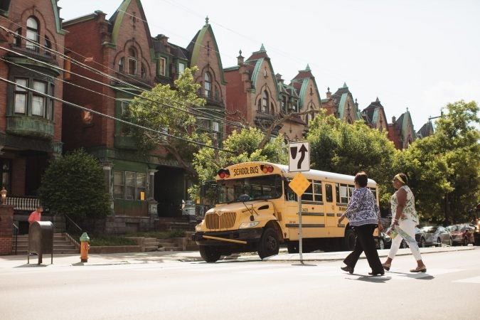 Crossing Parkside Avenue (Neal Santos for PlanPhilly)