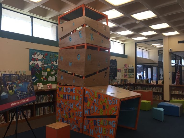 The new play space inside Whitman library in South Philadelphia. (Avi Wolfman-Arent/WHYY)