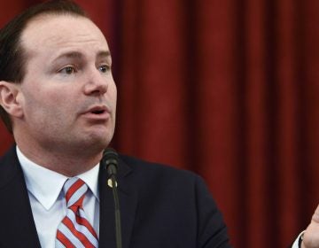 Sen. Mike Lee, R-Utah, speaks during an event on Capitol Hill in 2016. Lee is the only member of the Senate on Trump's list. (Leigh Vogel/Getty Images)