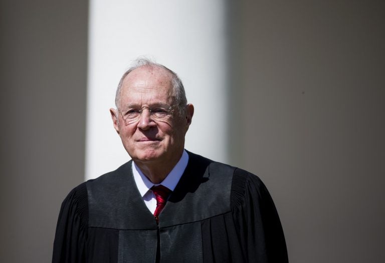 Supreme Court Associate Justice Anthony Kennedy is seen during a ceremony in the Rose Garden at the White House April 10, 2017. Earlier in the day Neil Gorsuch, 49, was sworn in as the 113th Associate Justice in a private ceremony at the Supreme Court. (Eric Thayer/Getty Images)