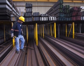 A man works in a steel distribution factory in Monterrey in northern Mexico last week, when the U.S. tariffs on steel and aluminum took effect.
(Julio Cesar Aguilar/AFP/Getty Images)