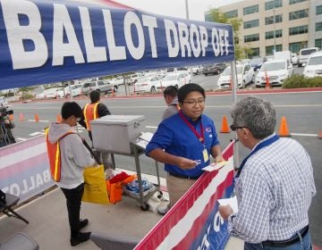 Motorists drop off their ballots at the Registrar of Voters on primary election day June 5, 2018 in San Diego. Eight states, including California, hold primary elections on Tuesday and there are several highly competitive races, including those for governor and U.S. House and Senate seats.
Sandy Huffaker/Getty Images
