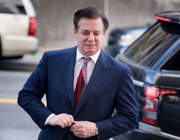 Paul Manafort arrives for a hearing at District Court in Washington, D.C., on Friday. A judge ordered him to jail ahead of his trial in connection with alleged witness tampering. (Brendan Smialowski/AFP/Getty Images)