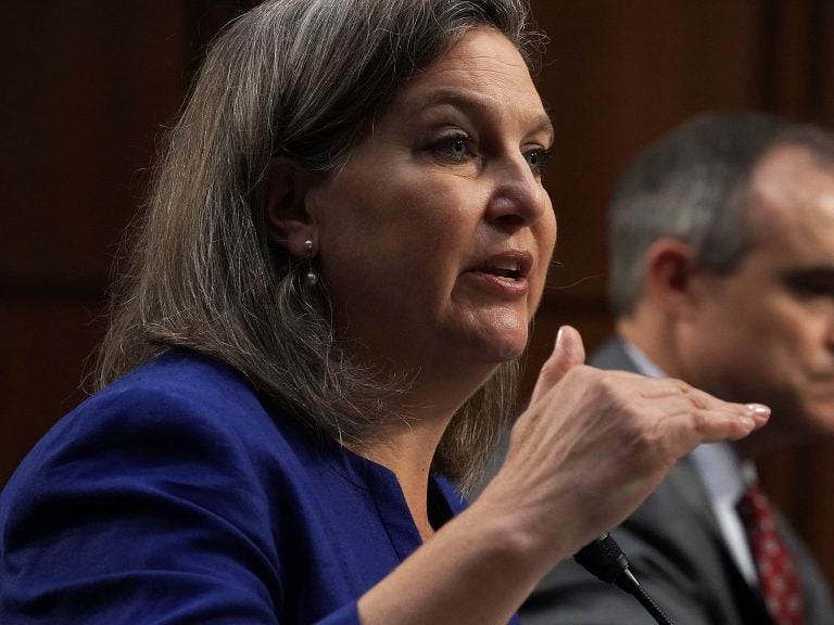 Former Assistant Secretary of State for European and Eurasian Affairs Victoria Nuland testifies before the Senate Intelligence Committee on Wednesday about the policy response to Russian interference in the 2016 election and spoke of what other countries may be doing to emulate Russia's tactics