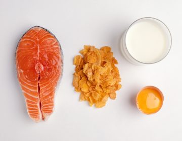 A serving of salmon contains about 600 IUs of vitamin D, researchers say, and a cup of fortified milk around 100. Cereals and juices are sometimes fortified, too. Check the labels, researchers say, and aim for 600 IUs daily, or 800 if you're older than 70. (Dorling Kindersley/Getty Images/Dorling Kindersley)