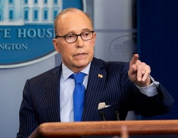 Larry Kudlow, Director of the United States National Economic Council, speaks to reporters in the White House Press Briefing room. He justified President Trump's decision to drop out of a joint statement made by G7 countries this weekend.