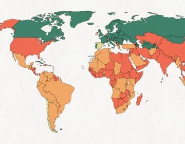 Map of paternity leave. (World Policy Center)