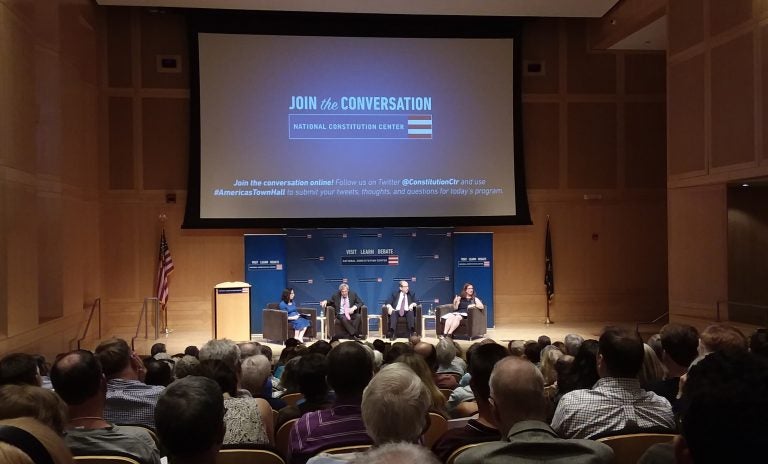 Panelists at the National Constitution Center Annual Supreme Court Review discussed and analyzed the court’s 2017-2018 term Tuesday in Philadelphia. (Maya Aphornsuvan/ for WHYY)