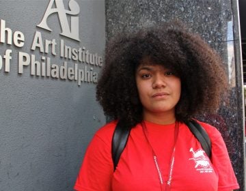 Mykaela Valentin, 21, was halfway to her degree in animation at the Art Institute of Philadelphia when she found out the school was going to close. (Emma Lee/WHYY)