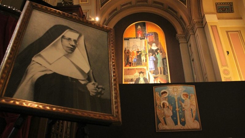 A place has been prepared in the Basilica of Saints Peter and Paul in Philadelphia for Saint Katharine Drexel, whose shrine will be removed from the Sisters of the Blessed Sacrament in Bensalem. (Emma Lee/WHYY)