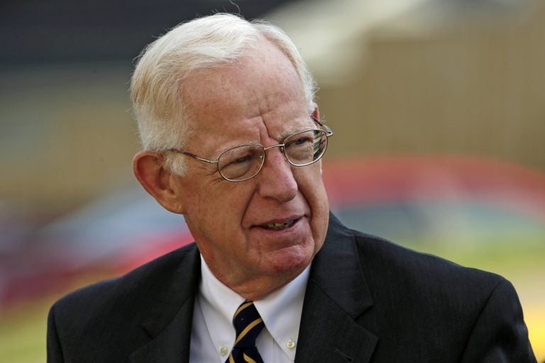 Judge John Cleland arrives at the Centre County Courthouse for an appeals hearing for former Penn State University assistant football coach Jerry Sandusky in Bellefonte, Pa. Friday, Aug. 12, 2016.