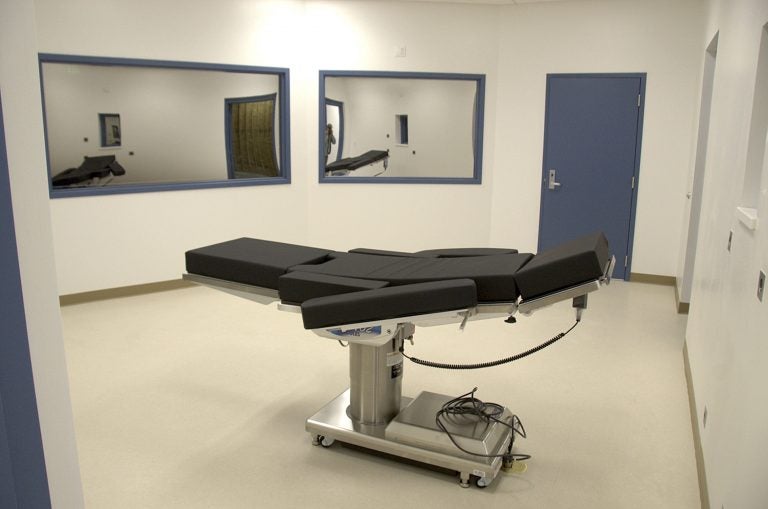 This Nov. 10, 2016, file photo, released by the Nevada Department of Corrections, shows the execution chamber at Ely State Prison in Ely, Nev. Nevada plans to carry out its first execution in 12 years using a never-before-tried combination of drugs that drew a court challenge over concerns that a convicted murderer could suffer during the lethal injection. Scott Raymond Dozier is scheduled to die July 11, 2018. An American Civil Liberties Union of Nevada official called for Gov. Brian Sandoval or prisons chief James Dzurenda to stop the planned execution until questions about the process and drugs are answered. (Nevada Department of Corrections via AP, File)