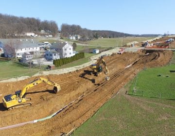 Atlantic Sunrise Pipeline construction in Lancaster County. (Marie Cusick / StateImpact Pennsylvania)