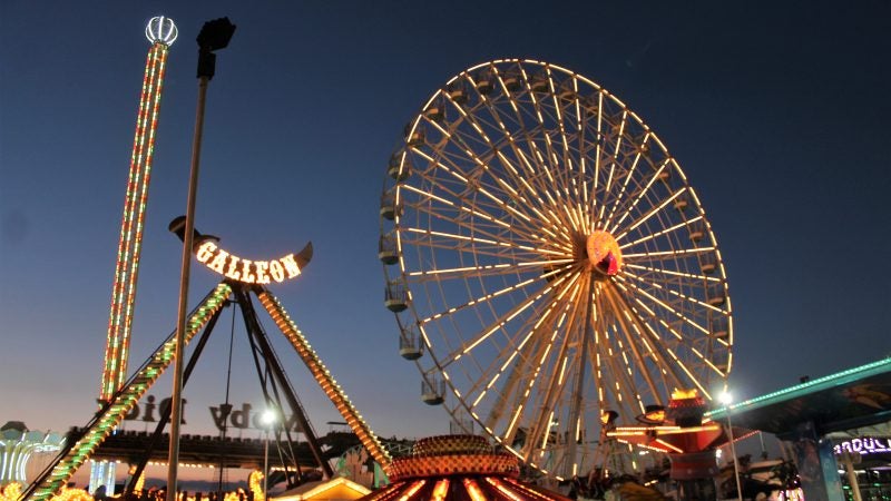 A drop tower is a recent addition to the Gillian’s Wonderland Pier on the Ocean City Boardwalk. (Bill Barlow/WHYY)