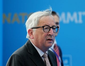 European Commission President Jean-Claude Juncker arrives for the second day of a NATO summit in Brussels, Belgium, July 12, 2018. Tatyana Zenkovich/Pool via REUTERS - RC1284F43000