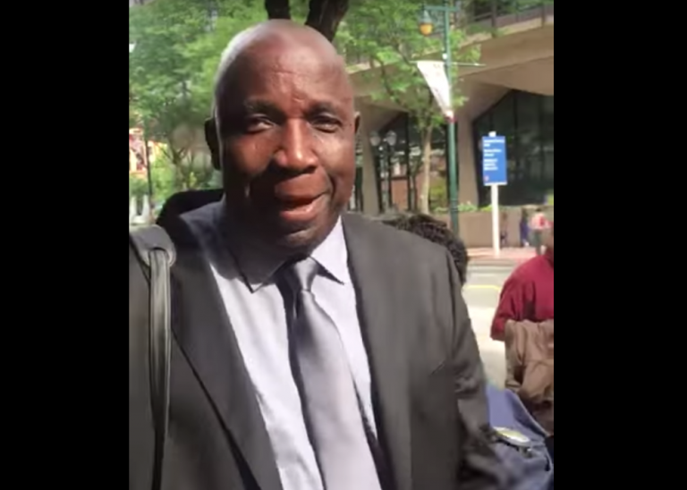Jucontee Thomas Woewiyu was convicted Tuesday after a three-week trial in Philadelphia.(Frontpageafrica / youtu.be/cct_movK3EQ)