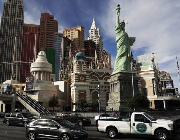 Robert Davidson finished his Las Vegas statue of Lady Liberty in 1996. A federal judge ruled last week that Davidson's replica was different enough from the original Statue of Liberty to hold a copyright. (John Locher/AP)