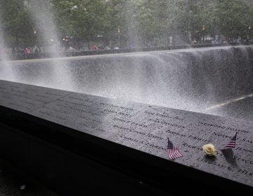 The South Pool of New York's 9/11 Memorial, which honors victims of the attacks. On Wednesday, the Office of the Chief Medical Examiner, announced it identified the remains of Scott Michael Johnson, a 26-year-old securities analyst. (Craig Ruttle/AP Photo)