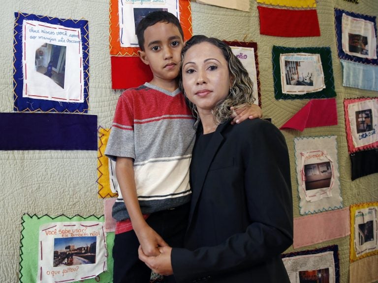 A Brazilian mother, who asked to be identified only as W.R., was reunified with with her 9-year-old son A.R. in Boston on July 16.