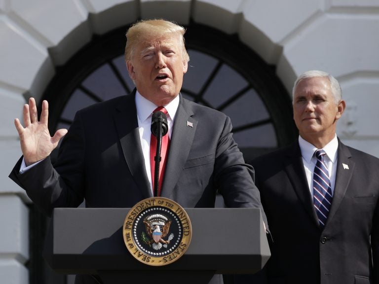 Speaking at the White House, President Trump called Friday's report of 4.1 percent economic growth in the second quarter 