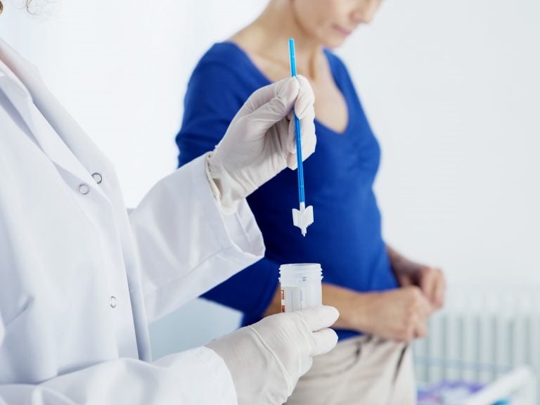 Vaginal smear test at the gynecologist's office. (BSIP/UIG via Getty Images)