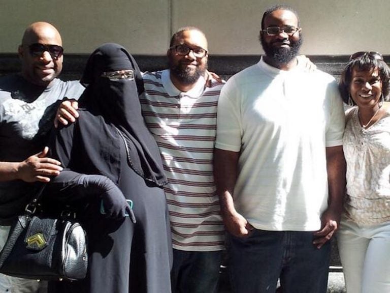 Eugene Gilyard (center) and Lance Felder (second from left) were exonerated in 2014 after spending 16 years in prison for a murder they did not commit. (Photo courtesy of the Pennsylvania Innocence Project) 