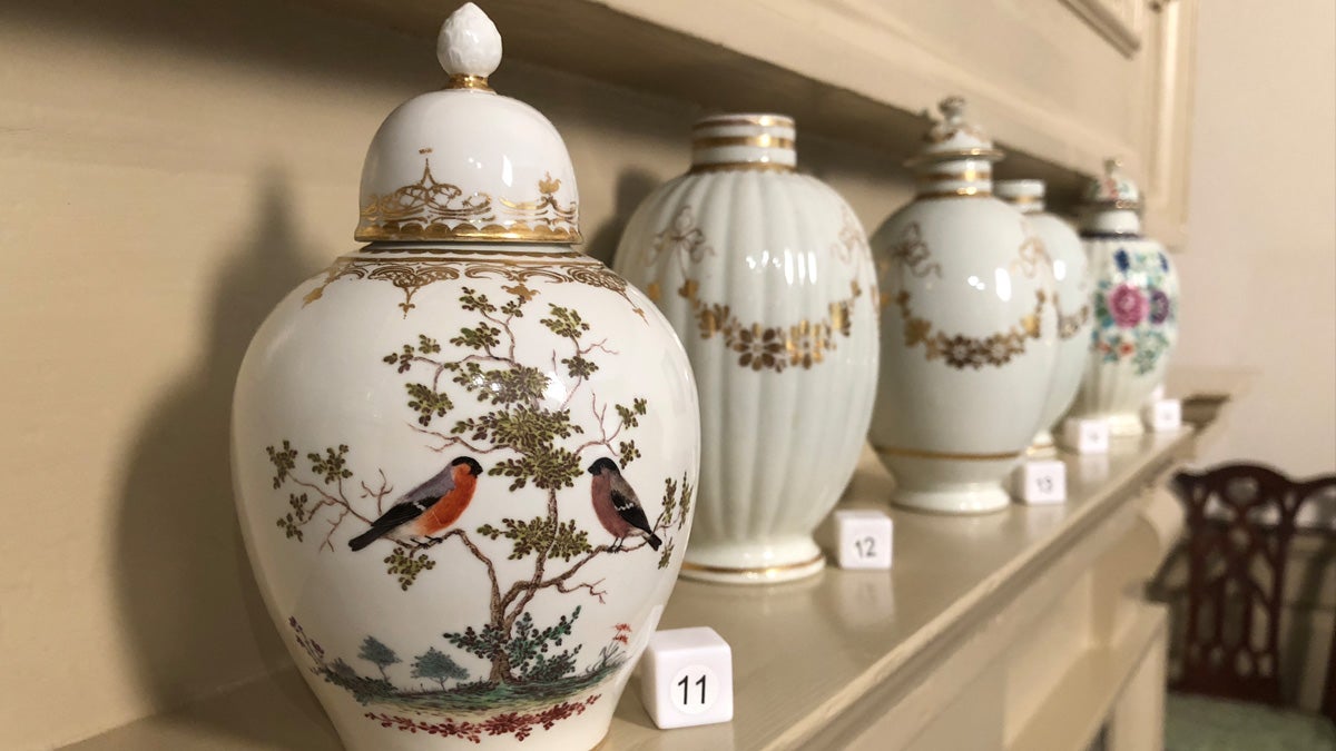 A tea caddy collection with a Broadway connection on display in ...