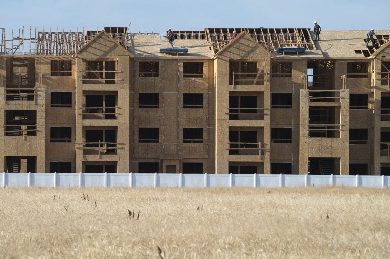 New construction rises over an empty field in Meridian, a suburb of Boise, Idaho. Today, home values have rebounded, but people who want to buy a new home are often priced out of the market.(Kyle Green for NPR)