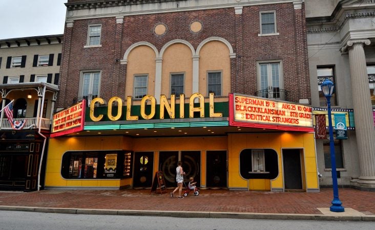 The Colonial, located in the heart of the commercial corridor on Bridge Street in Phoenixville, PA, on August 21, 2018. (Bastiaan Slabbers for WHYY)