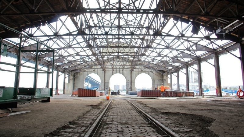 The end of the Cherry Street Pier will remain open to the sky, with trees planted in modified shipping containers. (Emma Lee/WHYY)