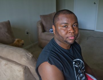 Jerome Maynard at his apartment in Northwest Philadelphia. (Kimberly Paynter/WHYY)