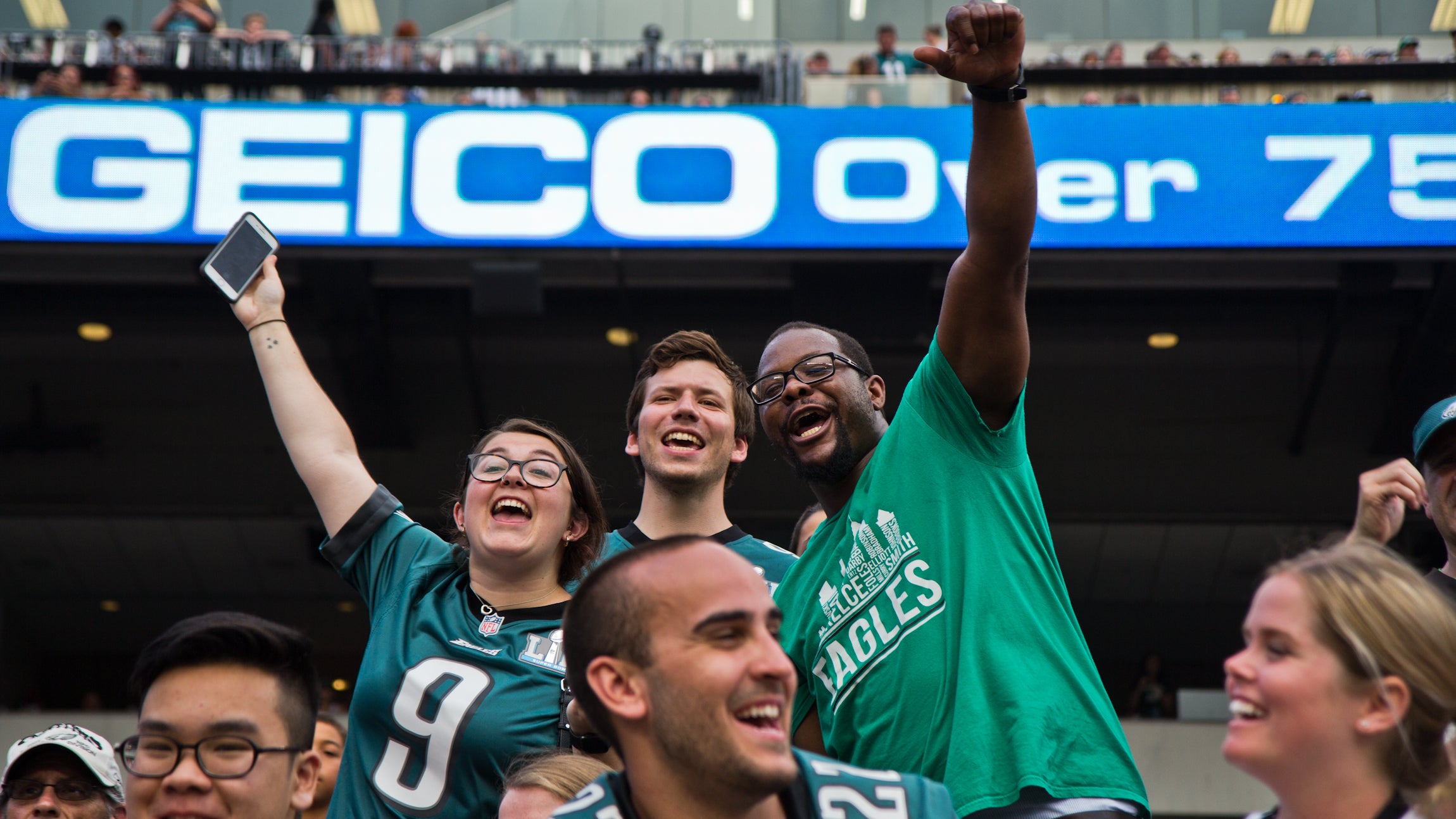 Eagles fans fill the Linc. Well, sort of.