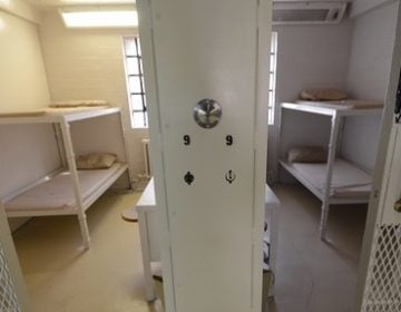 Cells are shown in a newly cleared wing at the State Correctional Institution at Camp Hill, Pennsylvania (Marc Levy/AP Photo)