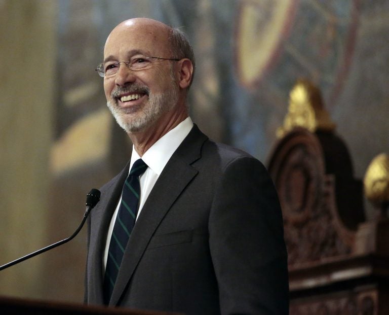 Gov. Tom Wolf at the state Capitol in Harrisburg, Pa., on Tuesday, Feb. 6, 2018. (Chris Knight/AP Photo)